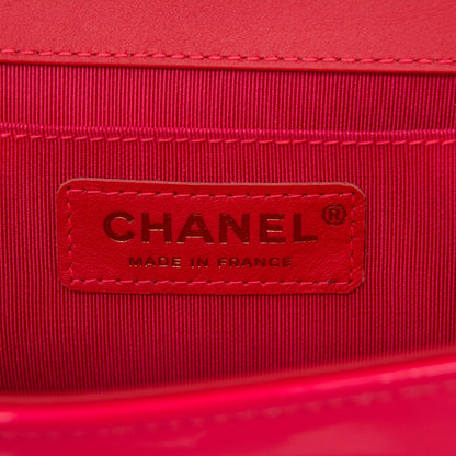 Chanel Patent Quilted Medium Boy Flap Pink 6 of 7