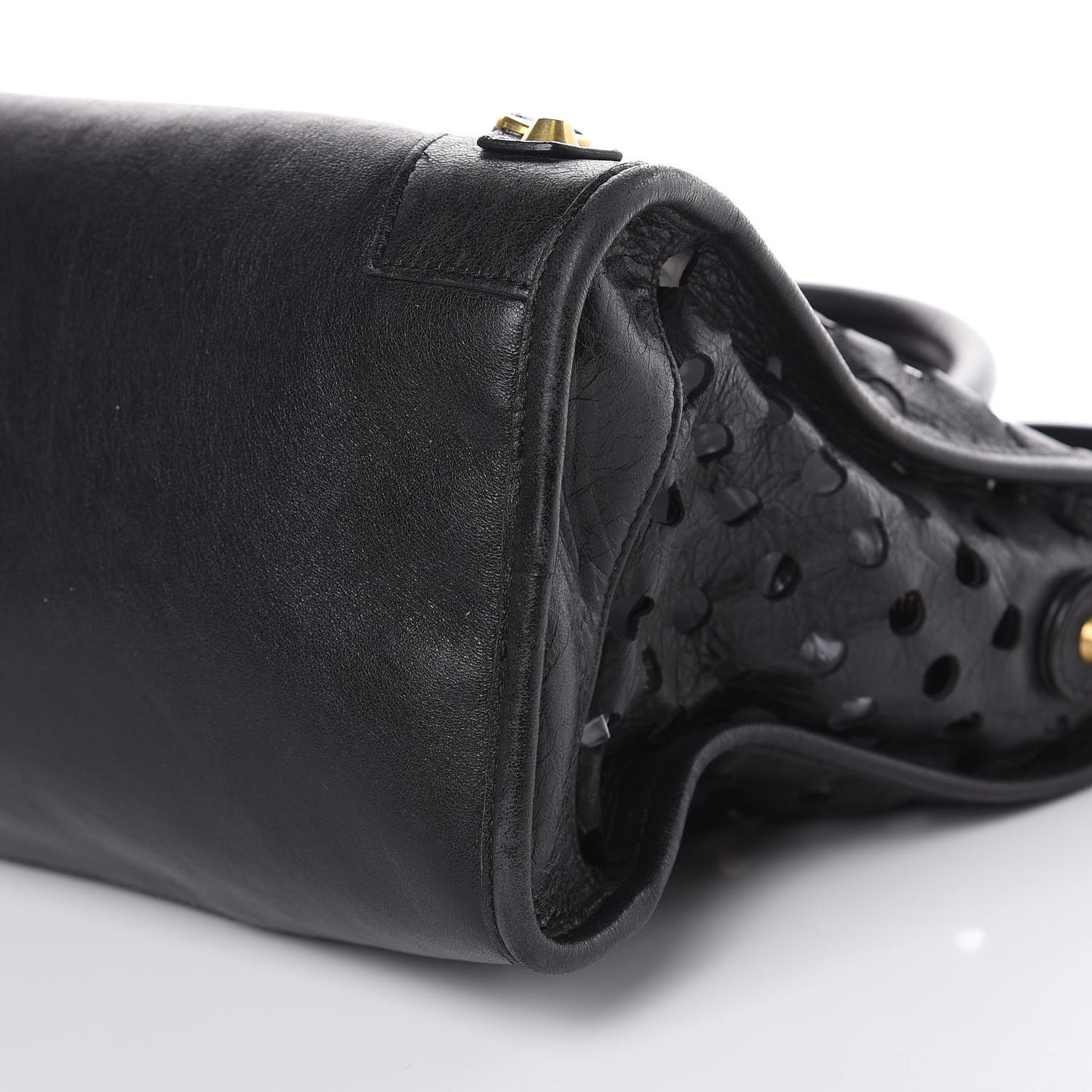 Agneau Classic Hardware Perforated Dot City Black