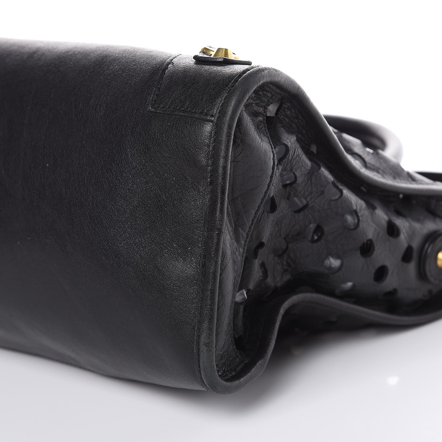 Balenciaga Agneau Classic Hardware Perforated Dot City Black 9 of 17
