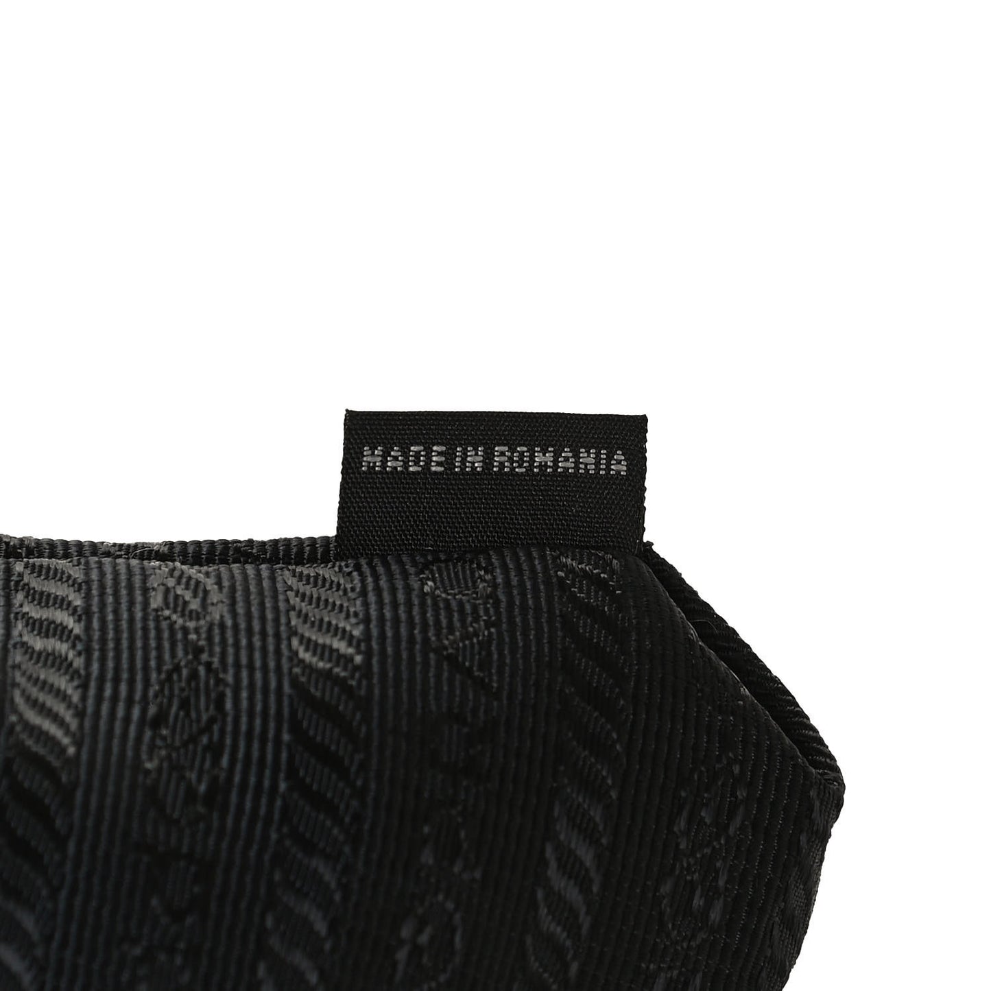 Nylon Tessuto Impuntu Quilted Bandoliera Crossbody Bag Black
