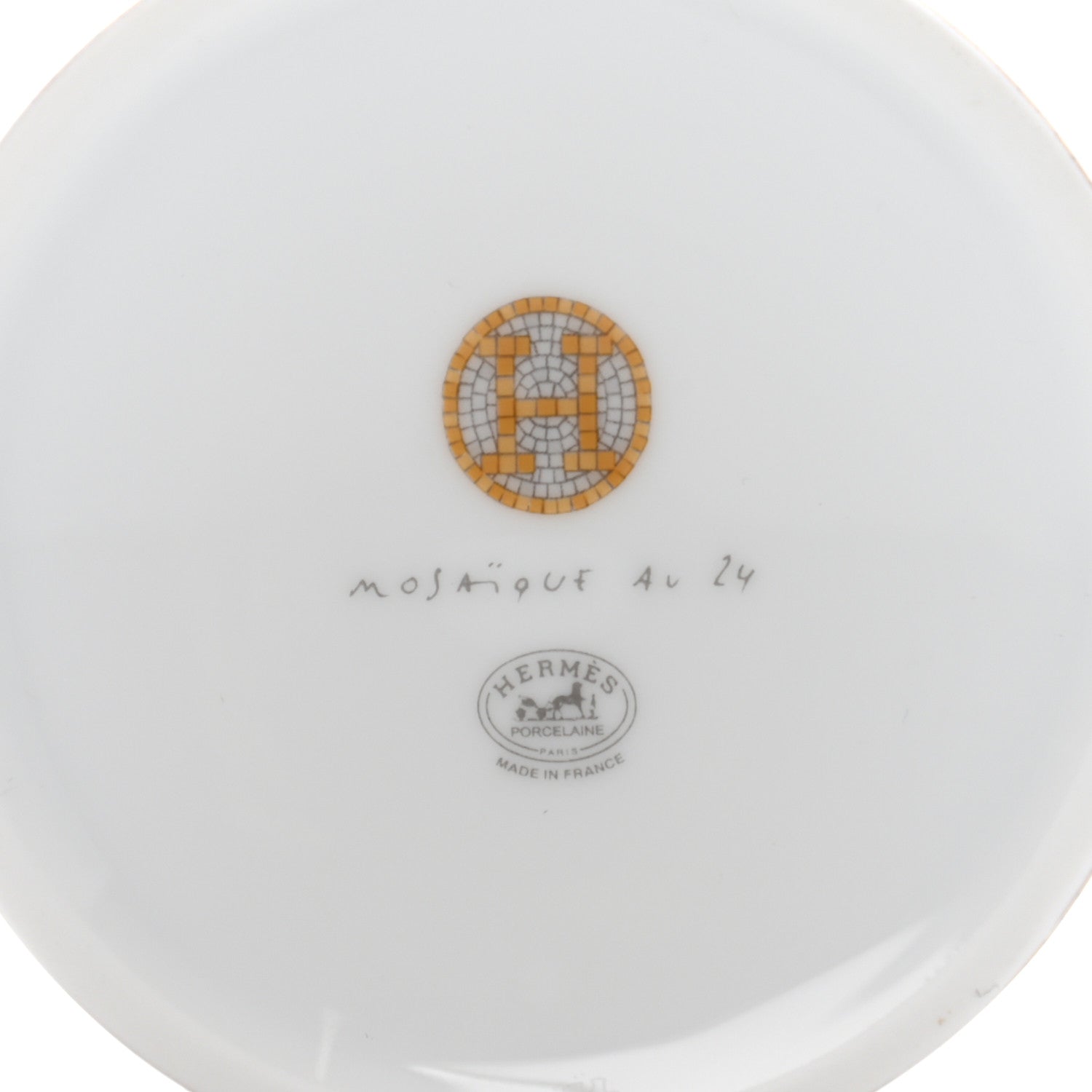 Hermes Porcelain Mosaique Au 24 Gold Platine Mug Set of 2 4 of 4