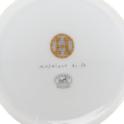 Hermes Porcelain Mosaique Au 24 Gold Platine Mug Set of 2 4 of 4