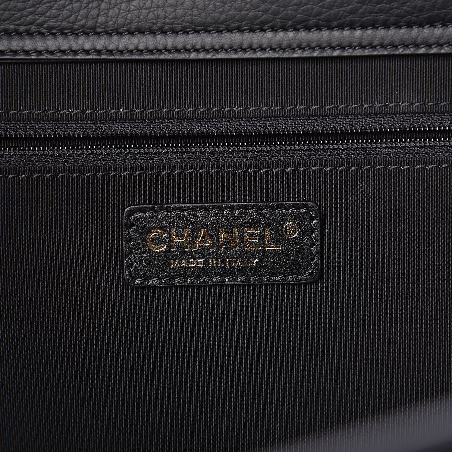 Chanel Bullskin Stitched Large Shopping Bag Black 6 of 10