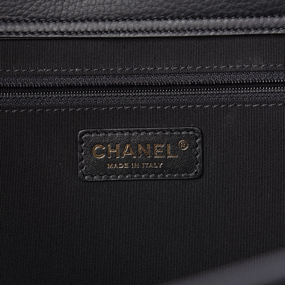 Chanel Bullskin Stitched Large Shopping Bag Black 6 of 10