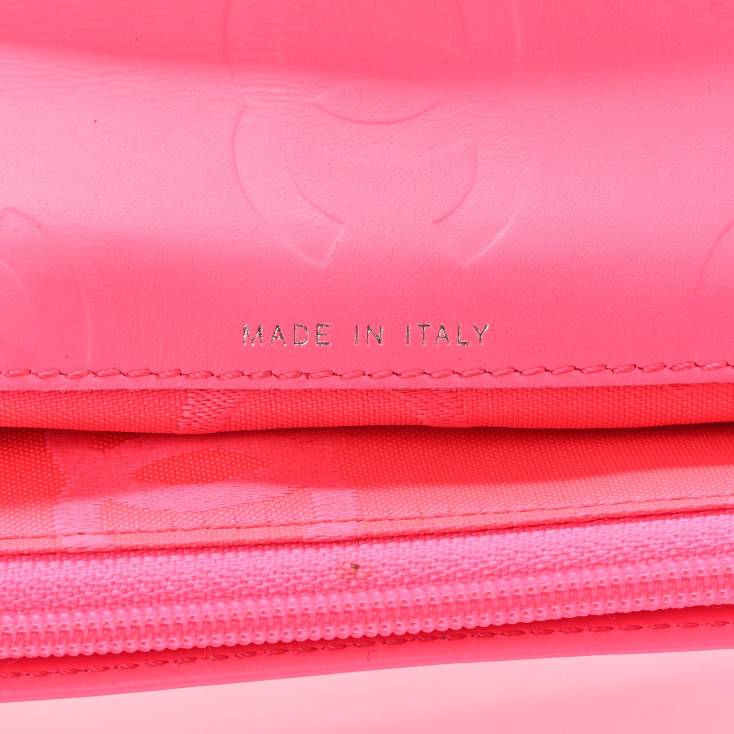 Calfskin Quilted Cambon Yen Wallet Black