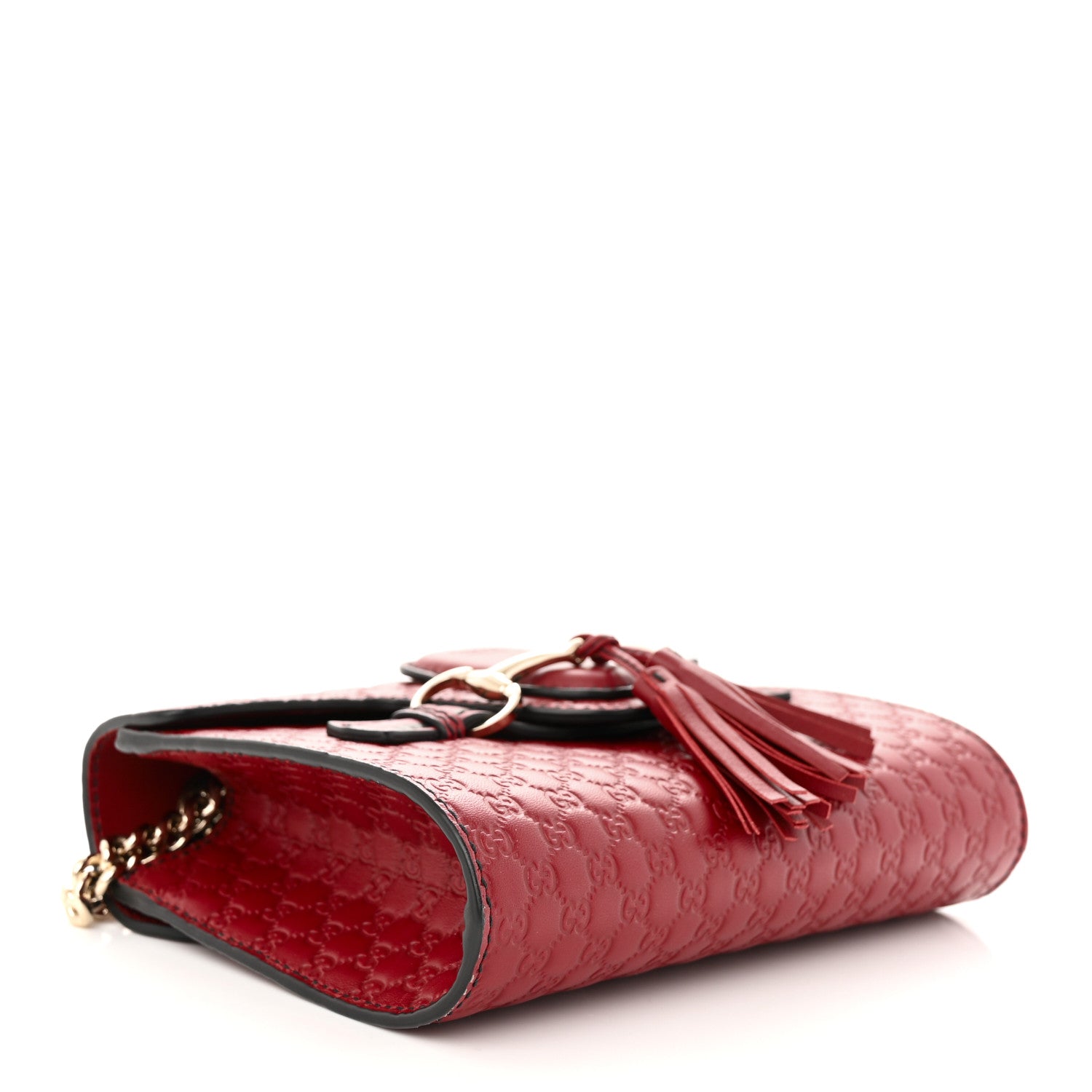 Gucci Soft Microguccissima Mini Emily Chain Shoulder Bag Rosso 4 of 10