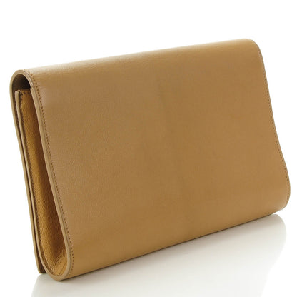 Saint Laurent Calfskin Large Belle De Jour Clutch Taupe 3 of 7