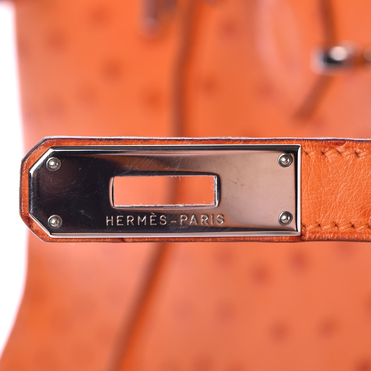Hermes Ostrich Birkin 35 Orange 15 of 33