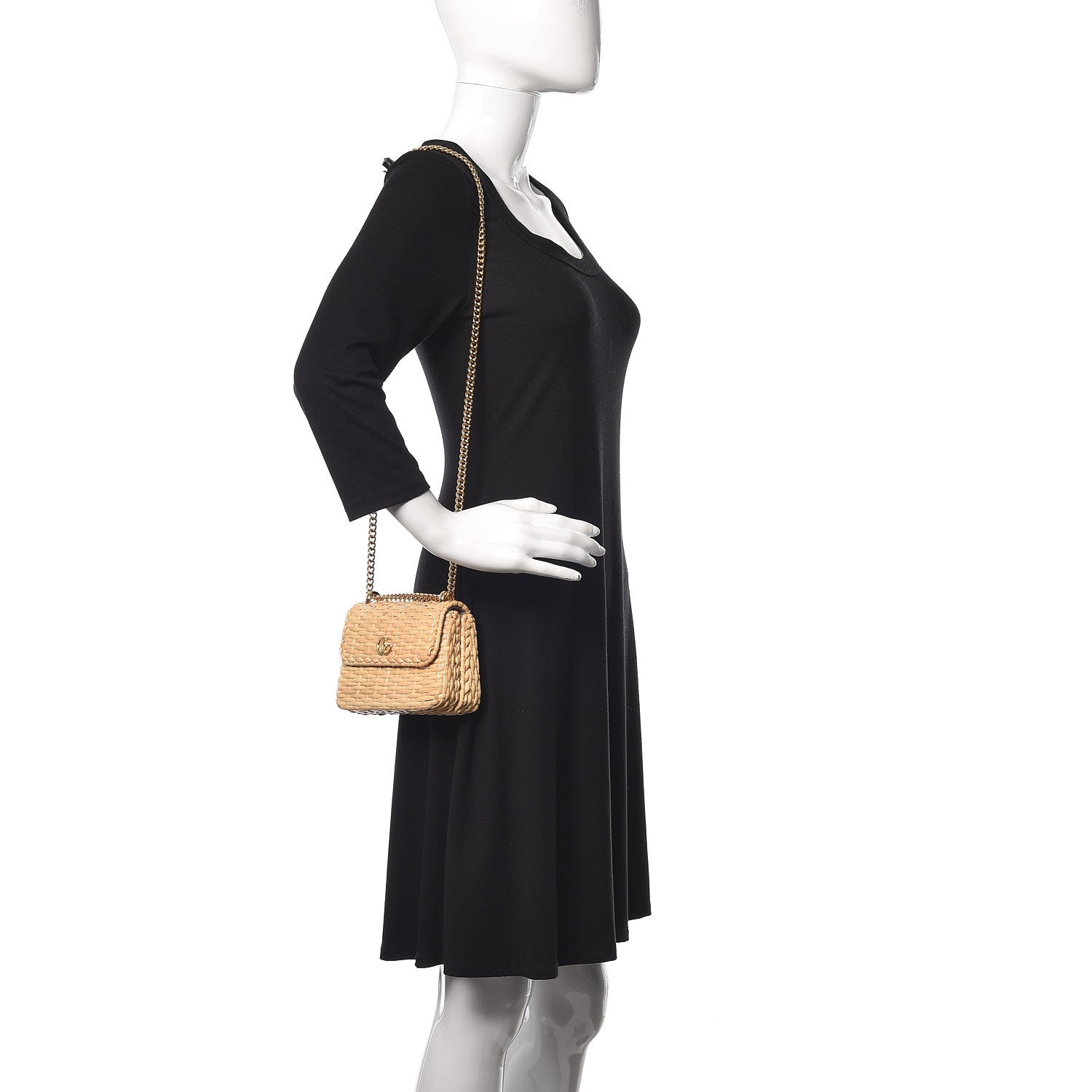 Gucci Glazed Wicker Mini Cestino Shoulder Bag Natural 3 of 11
