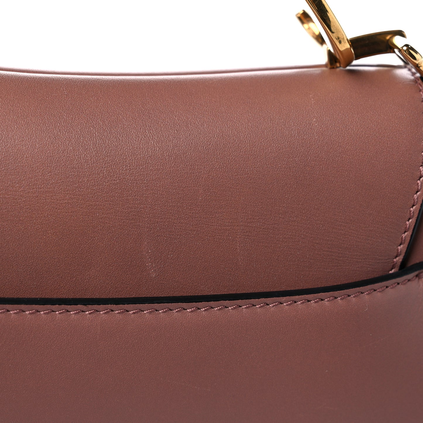 Calfskin Mini Saddle Bag Taupe