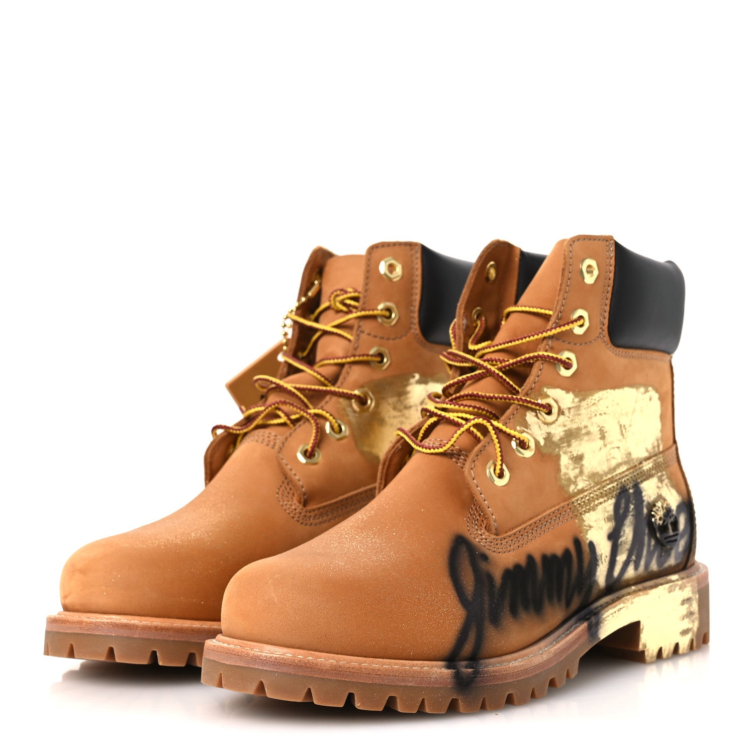 Jimmy Choo X TIMBERLAND Nubuck Graffiti Womens Ankle Boots 9.5