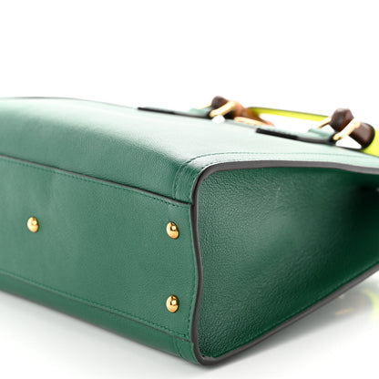 Gucci Wonka Grain Calfskin Small Diana Tote Bag Green Yellow Fluo 10 of 11
