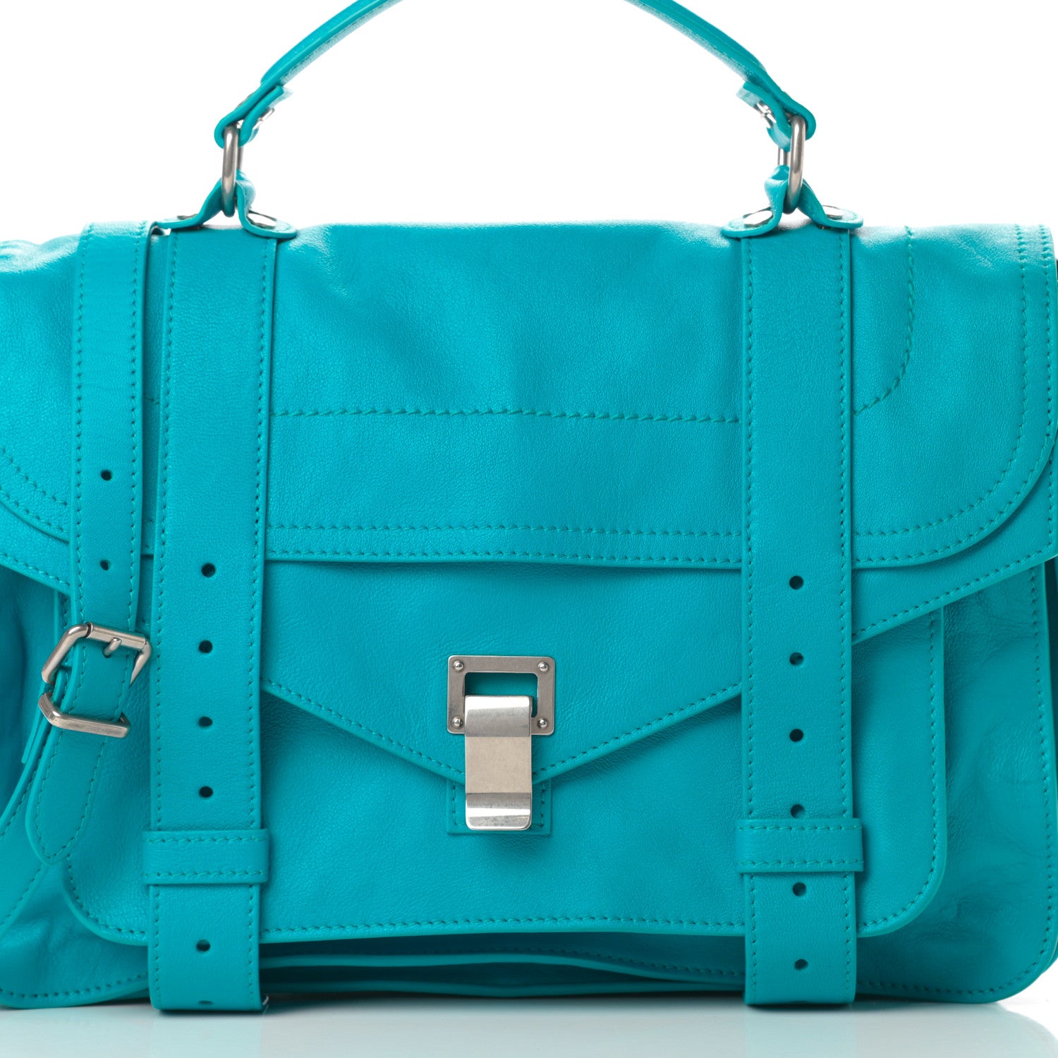 Proenza Schouler Lambskin Medium PS1 Satchel Turquoise 9 of 11