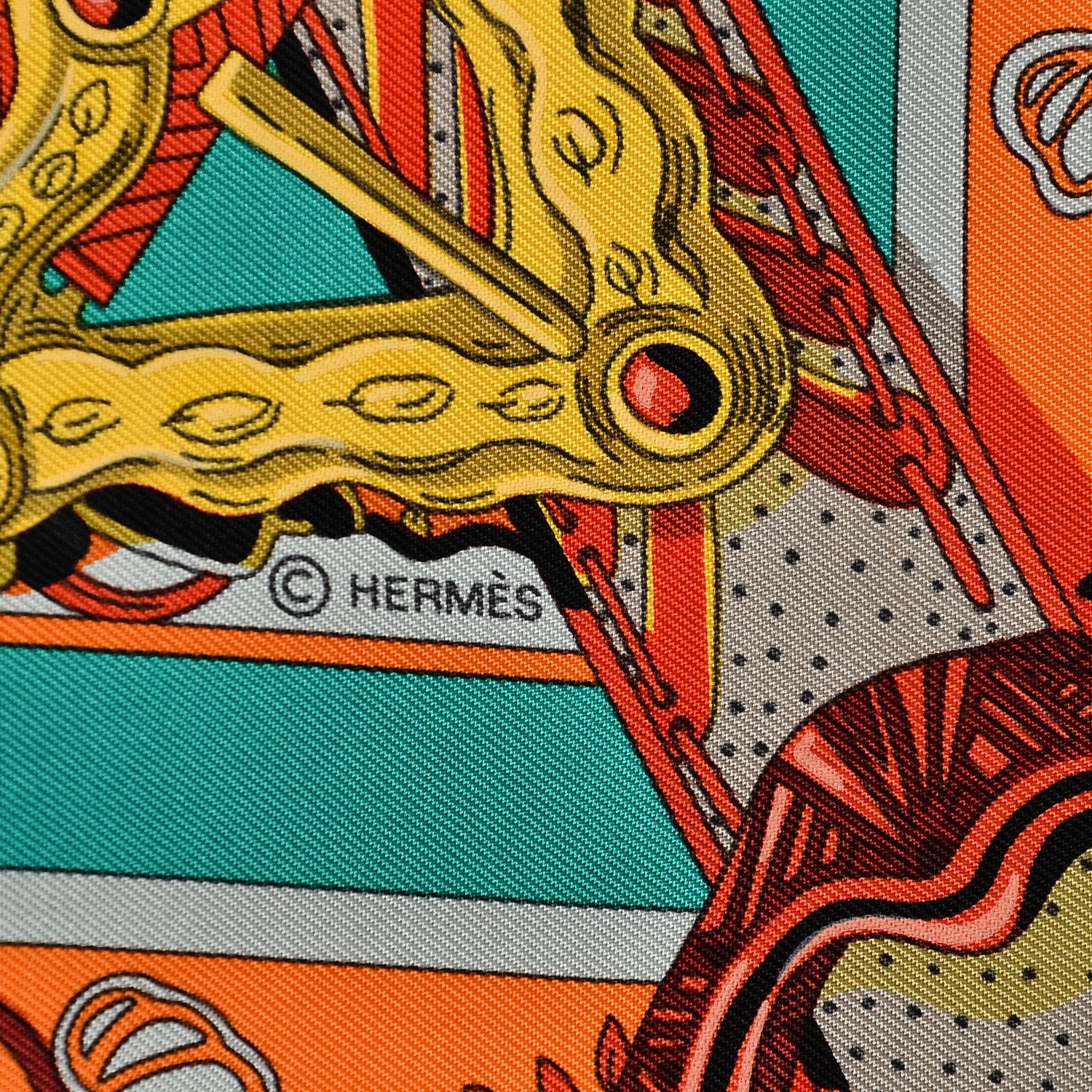 Hermes Silk Le Songe De La Licorne Scarf 90 4 of 9