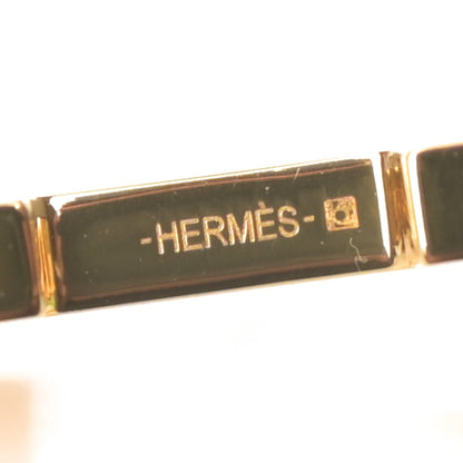 Hermes Lacquered Metal Au Carre Double H Belt Buckle Gold Nata 3 of 3