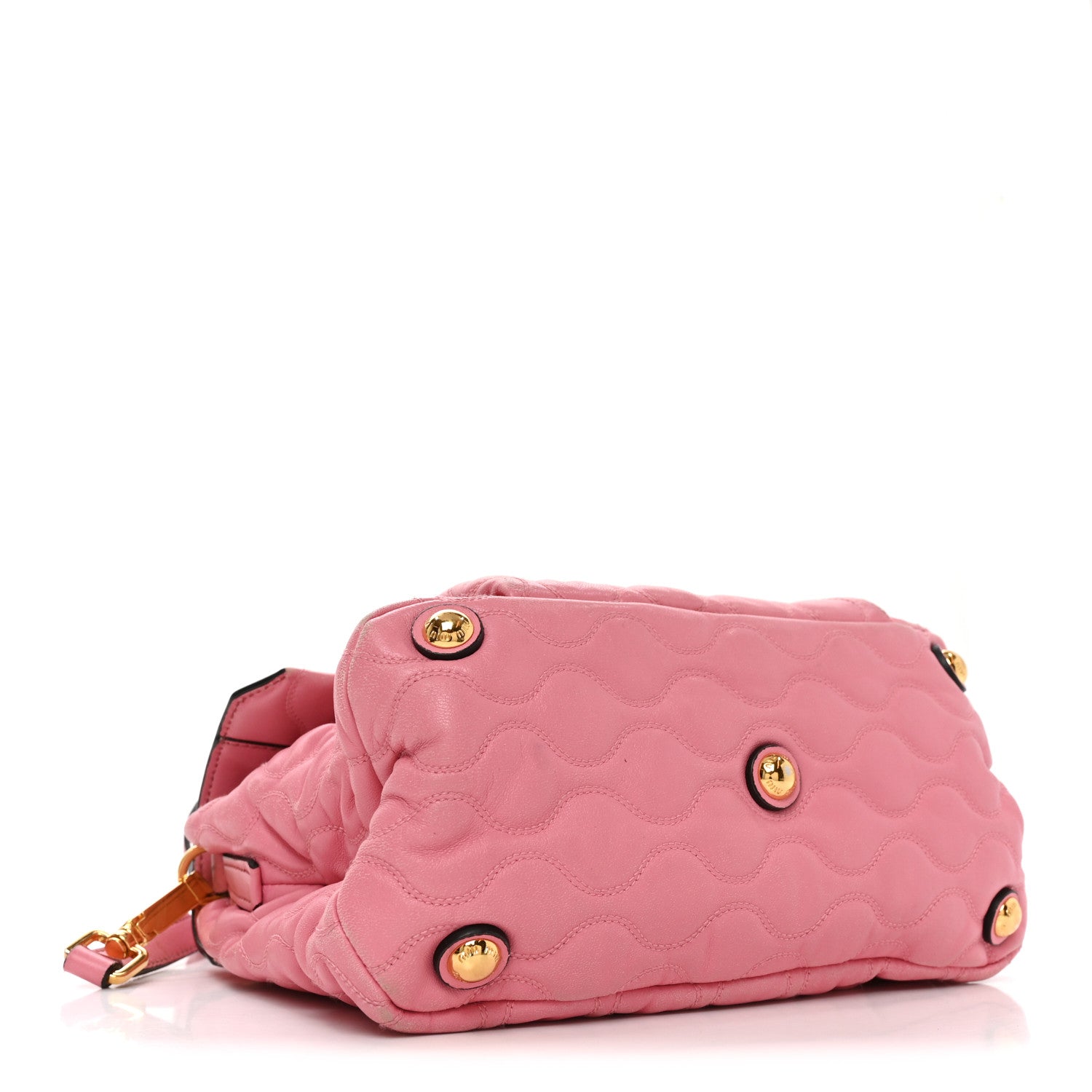 Miu Miu Nappa Padded Top Handle Bag Geranio 4 of 9