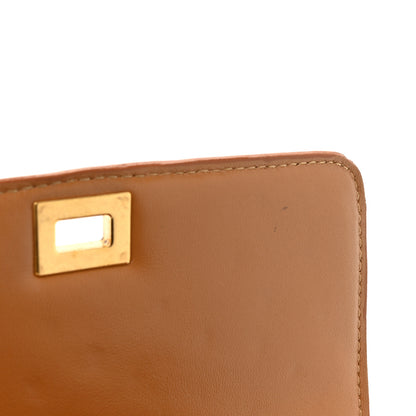 Celine Ostrich Small Classic Box Flap Bag Camel 14 of 16