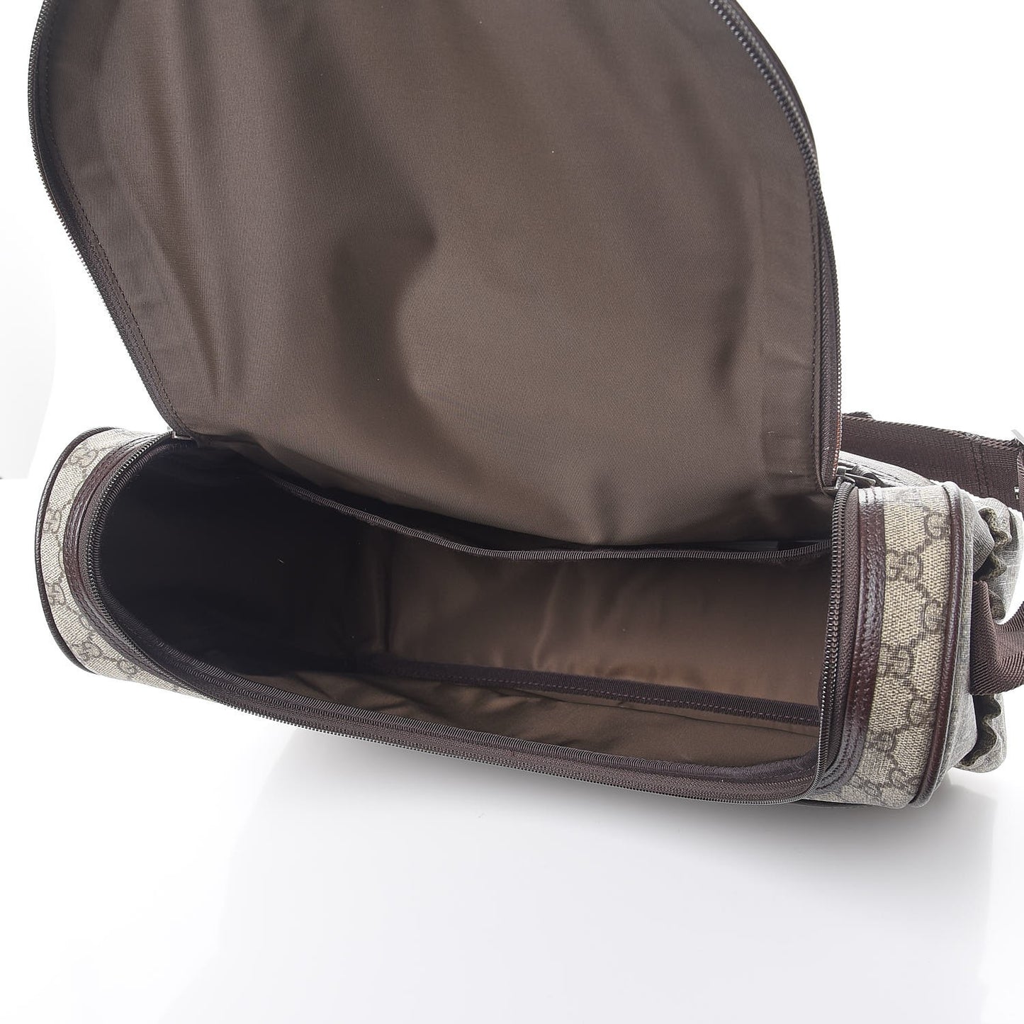 GG Supreme Monogram Selleria Calfskin Large Diaper Bag Beige Ebony Cocoa Dark Chocolate