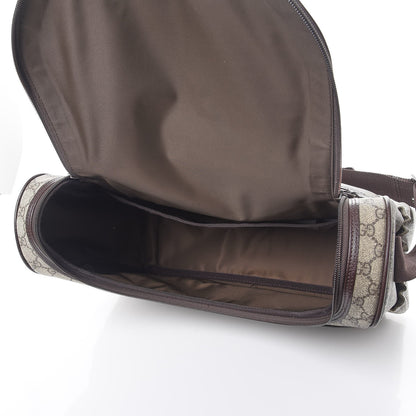 Gucci GG Supreme Monogram Selleria Calfskin Large Diaper Bag Beige Ebony Cocoa Dark Chocolate 6 of 8