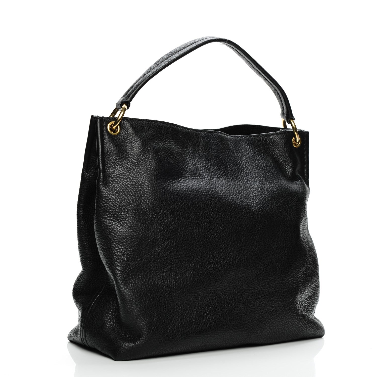 Prada Vitello Daino Logo Hobo Nero Black 3 of 8
