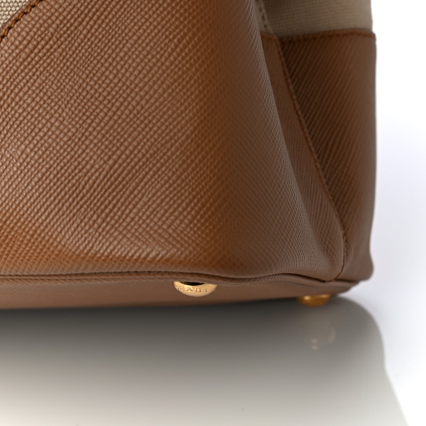 Canapa Saffiano Large Double Bag Corda Caramel