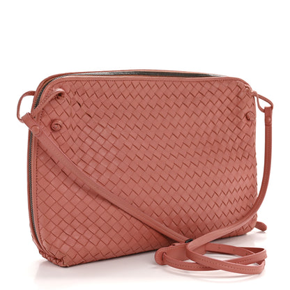 Bottega Veneta Nappa Intrecciato Large Nodini Crossbody Messenger Quarzo 3 of 14