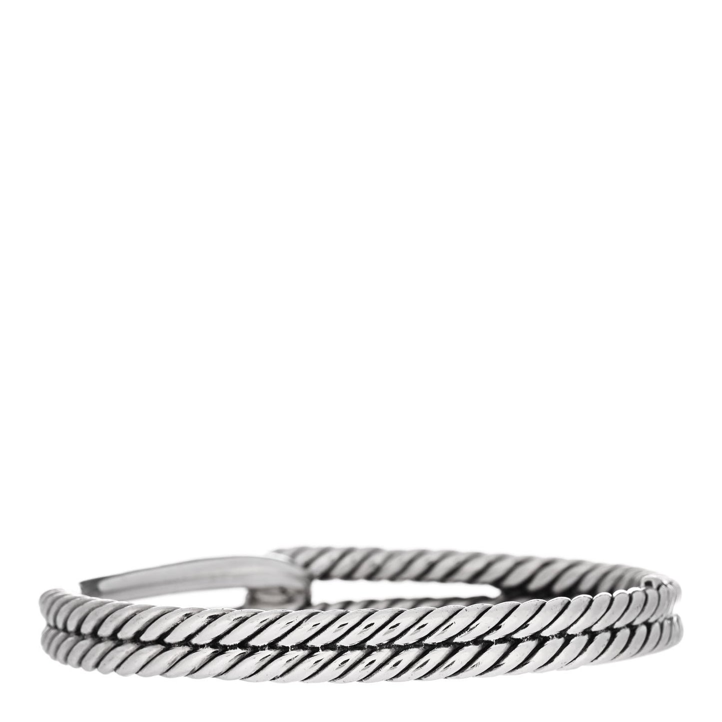 Sterling Silver Diamond Pave 10mm Single Loop Labyrinth Bracelet