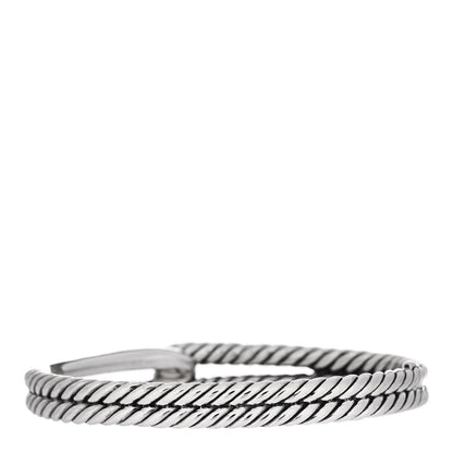 David Yurman Sterling Silver Diamond Pave 10mm Single Loop Labyrinth Bracelet 2 of 4