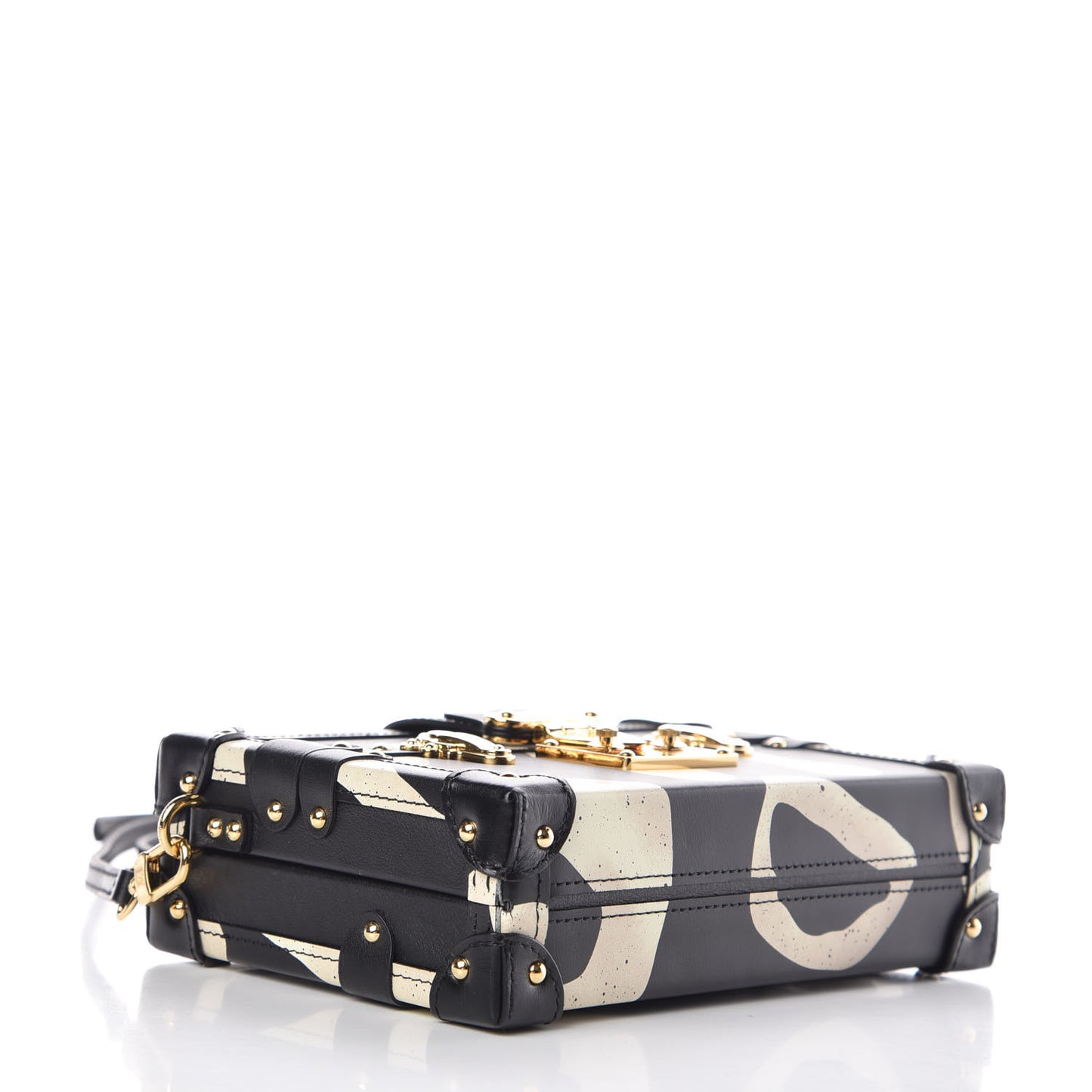 Calfskin Petite Malle Black White