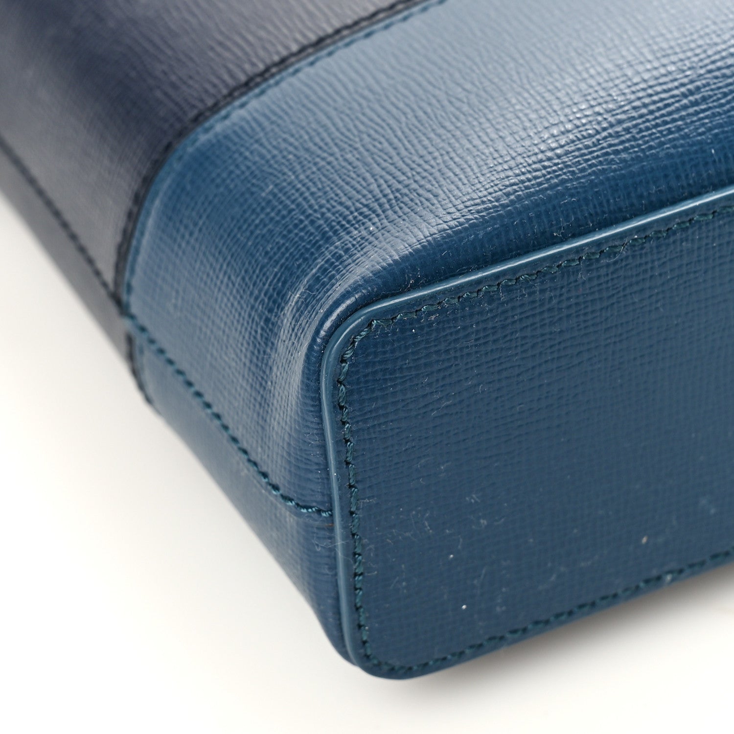 Burberry Textured Calfskin Barrow Briefcase Black Blue 7 of 8
