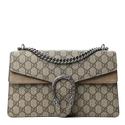 Gucci GG Supreme Monogram Small Dionysus Shoulder Bag Taupe 1 of 10