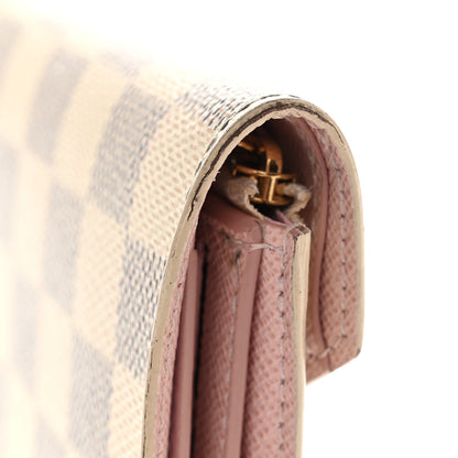 Louis Vuitton Damier Azur Victorine Wallet Rose Ballerine 10 of 11