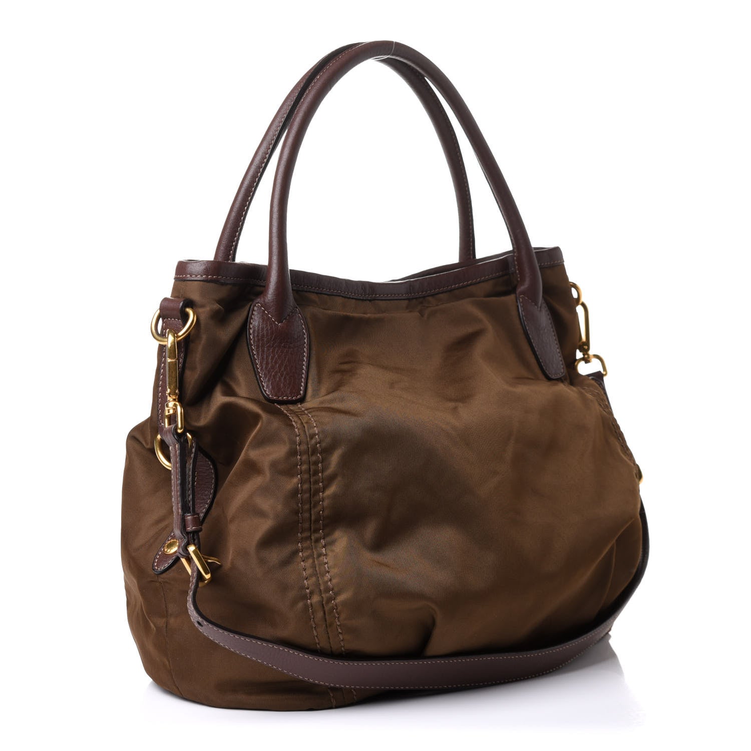 Prada Tessuto Nylon Shoulder Bag Cocco 4 of 12