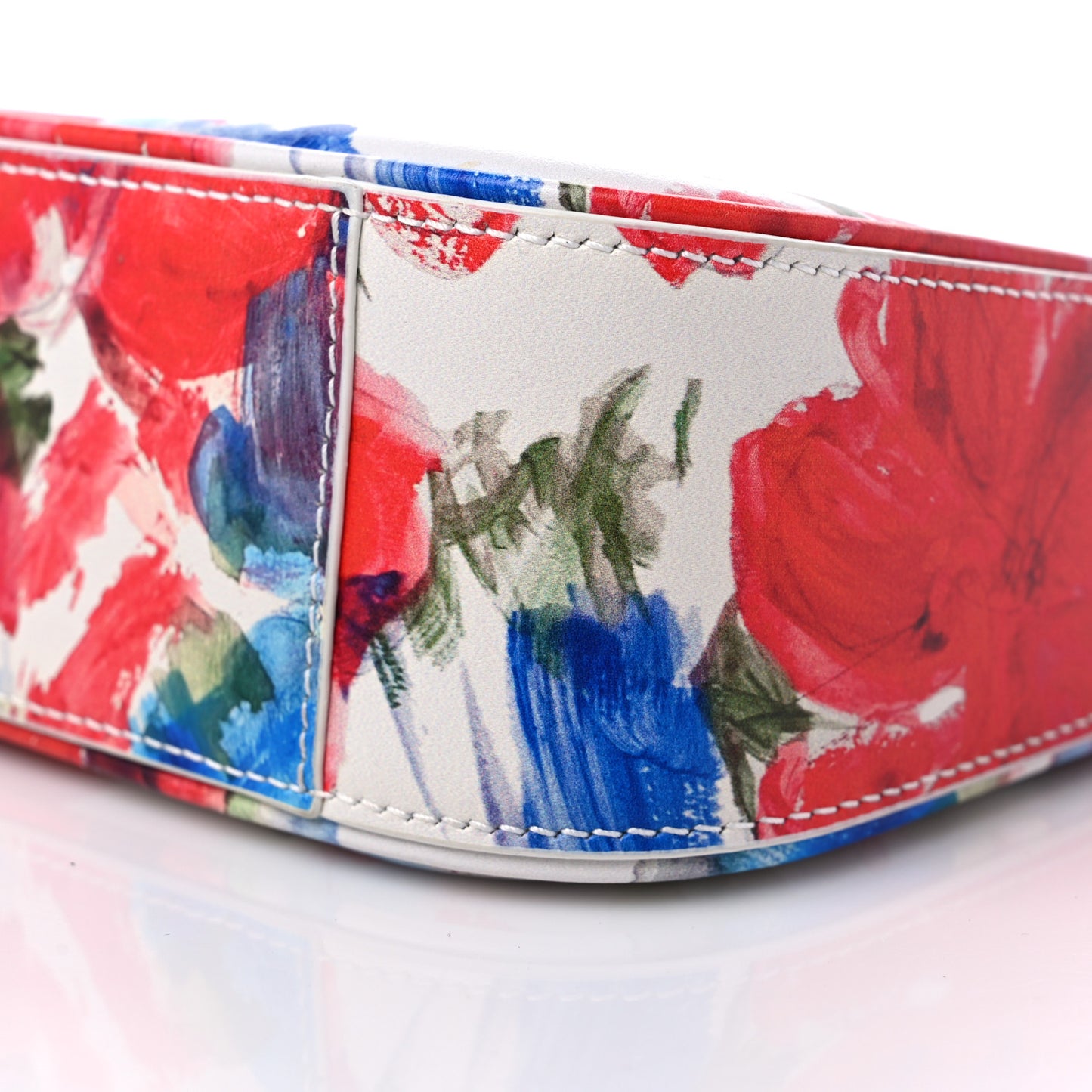 Smooth Calfskin Flowers Print Le 5 A 7 Hobo White