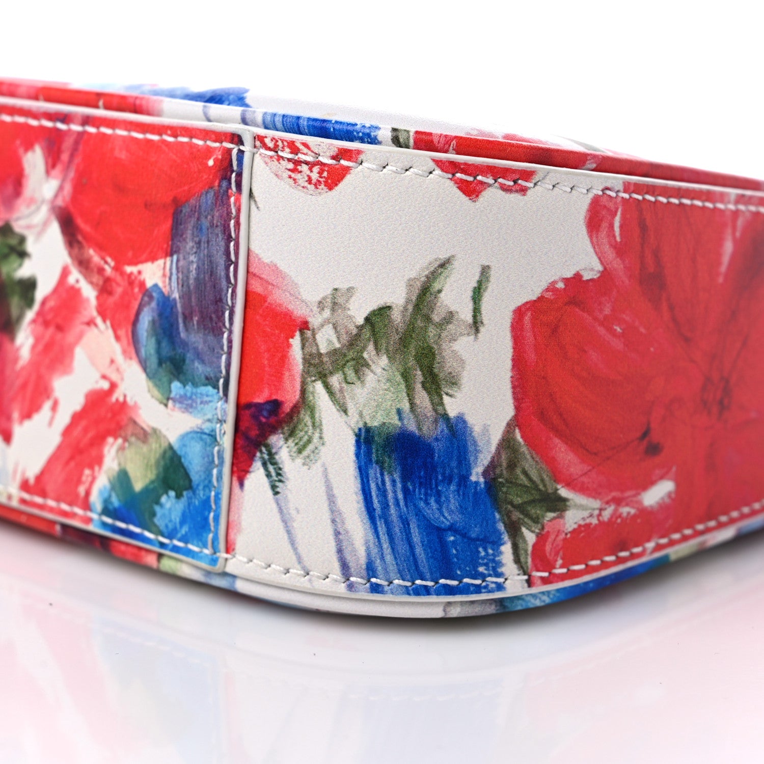 Saint Laurent Smooth Calfskin Flowers Print Le 5 A 7 Hobo White 8 of 8