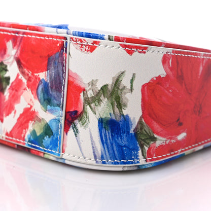 Saint Laurent Smooth Calfskin Flowers Print Le 5 A 7 Hobo White 8 of 8