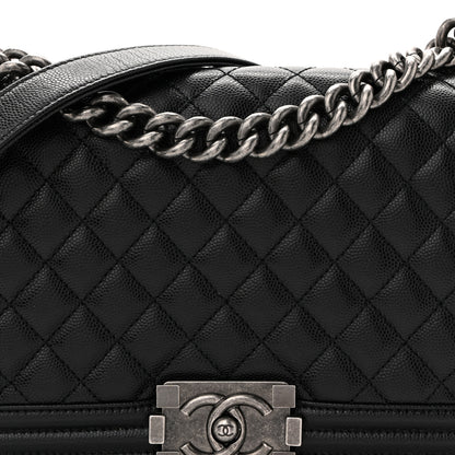 Chanel Caviar Quilted Medium Boy Flap Black 8 of 10