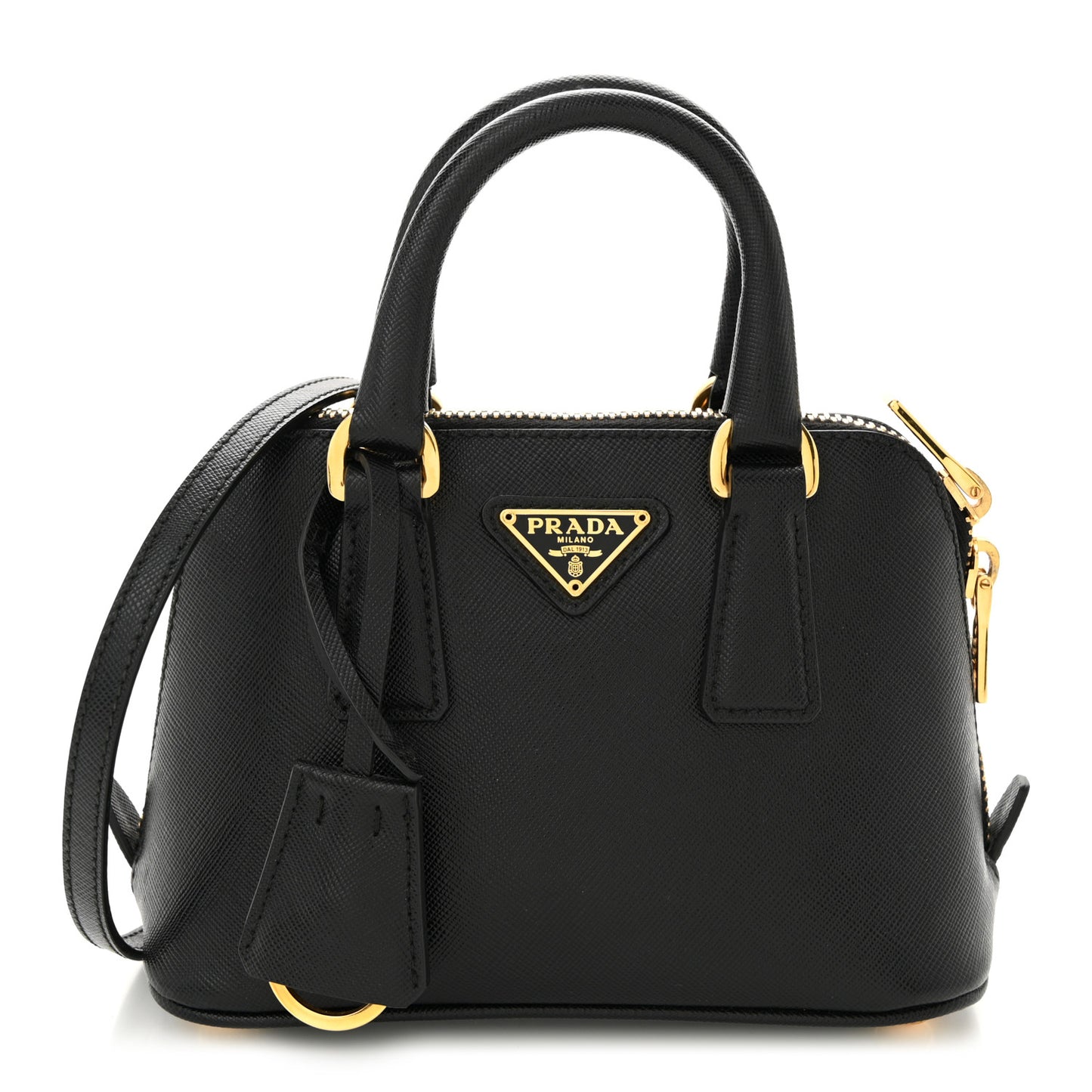 Saffiano Lux Mini Promenade Tote Black
