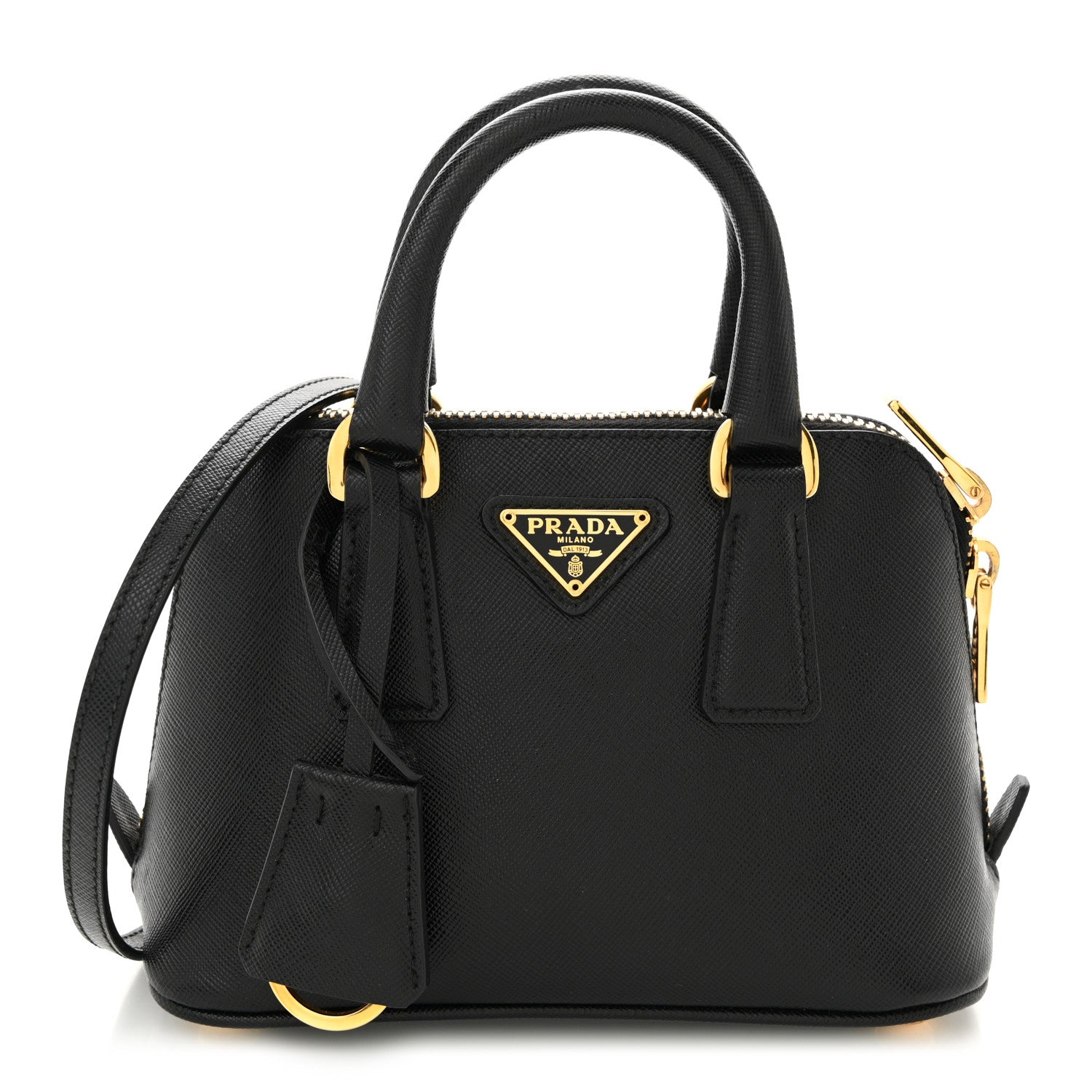 Prada Saffiano Lux Mini Promenade Tote Black 1 of 9