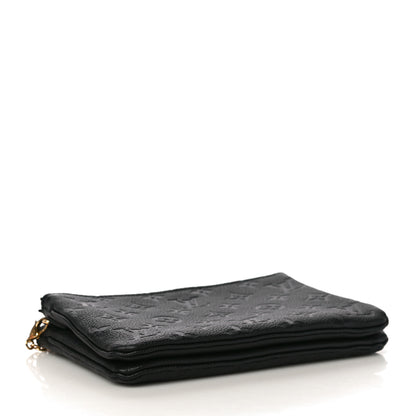 Louis Vuitton Empreinte Double Zip Pochette Black 4 of 12