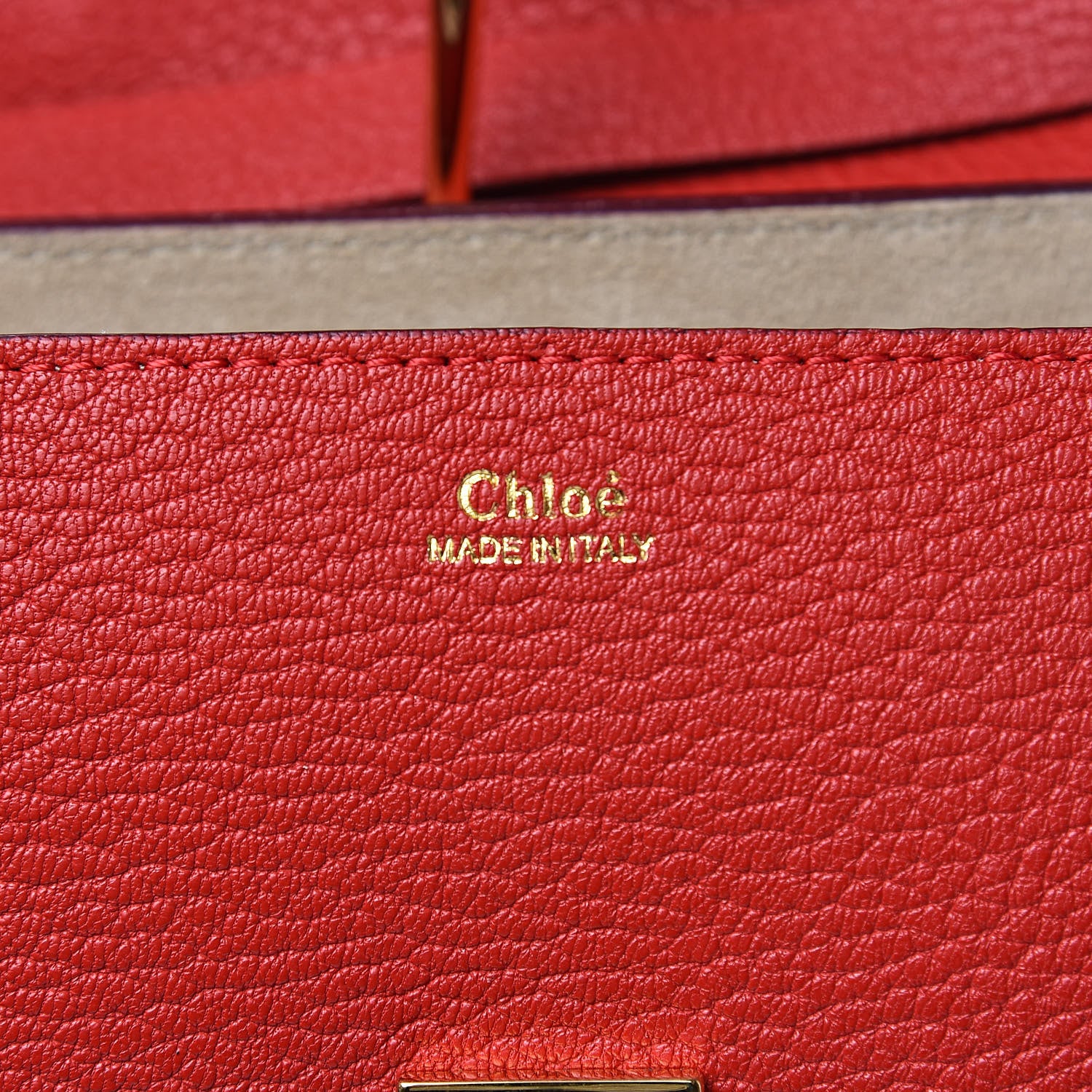 Chloe Grained Lambskin Drew Shoulder Bag Intense Red 6 of 8