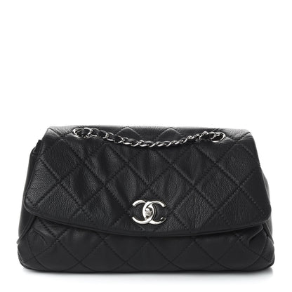 Chanel Grained Calfskin Single Flap Black 1 of 11