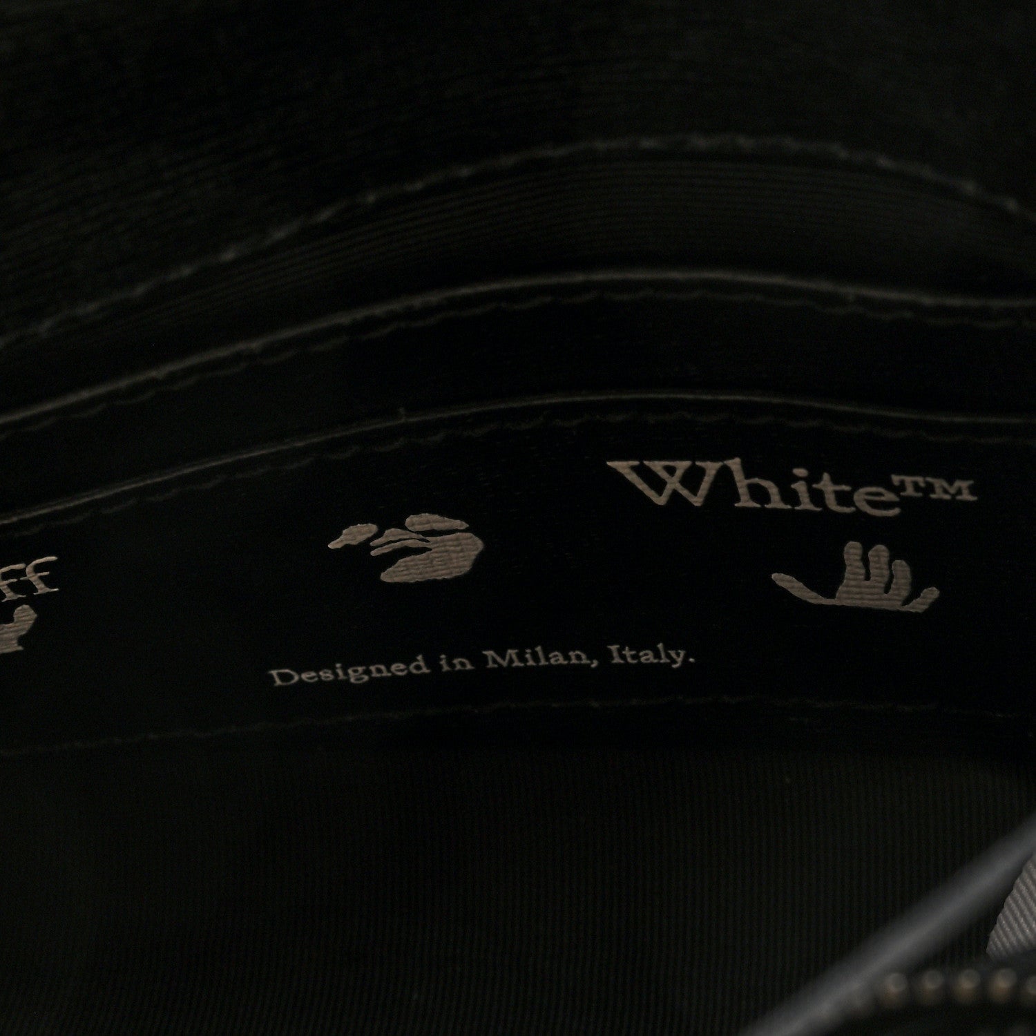 Off-White Saffiano Striped Mini Diag Binder Clip Bag Black White Yellow 6 of 9