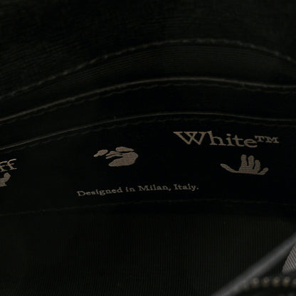 Off-White Saffiano Striped Mini Diag Binder Clip Bag Black White Yellow 6 of 9