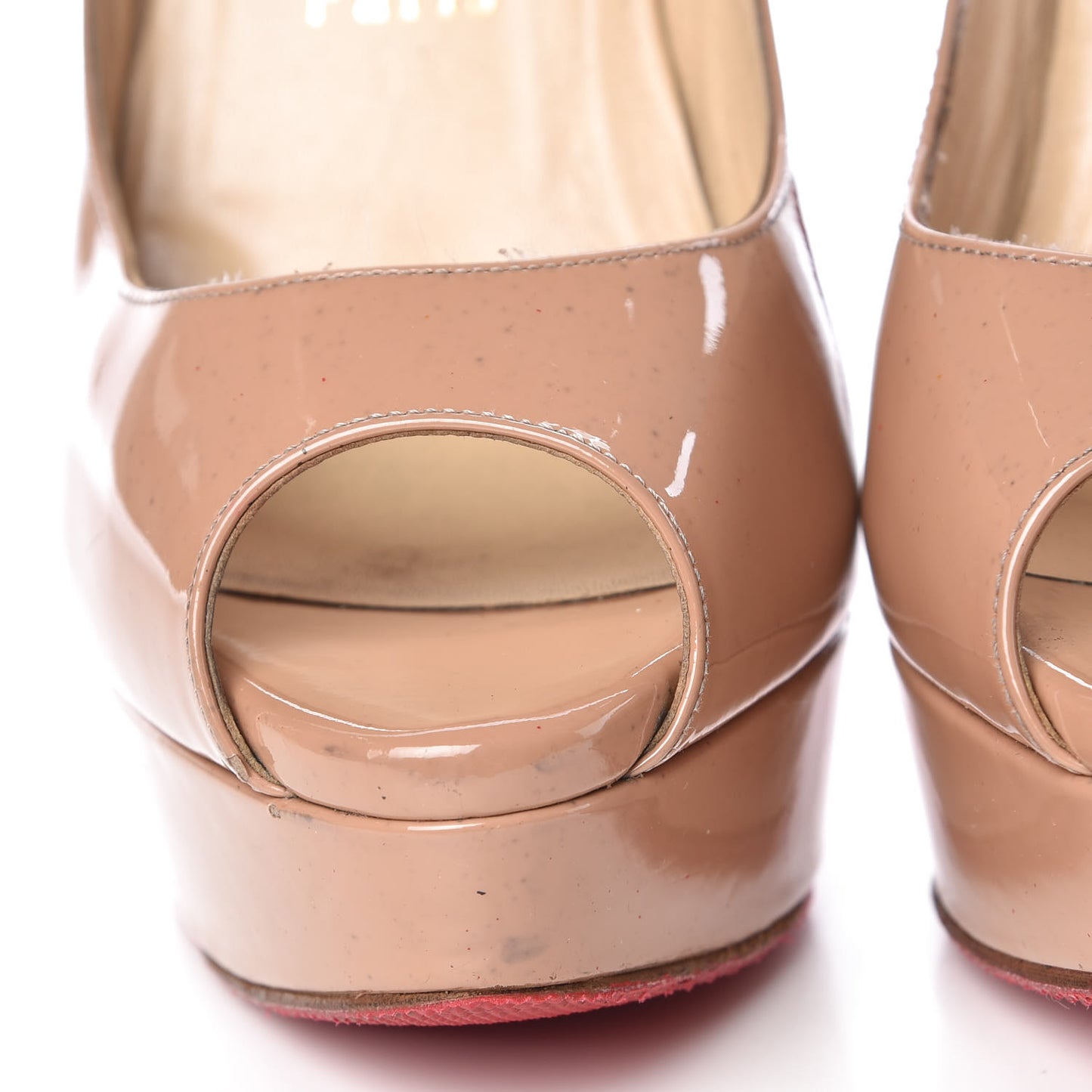 Patent Lady Peep 150 Pumps 38 Nude