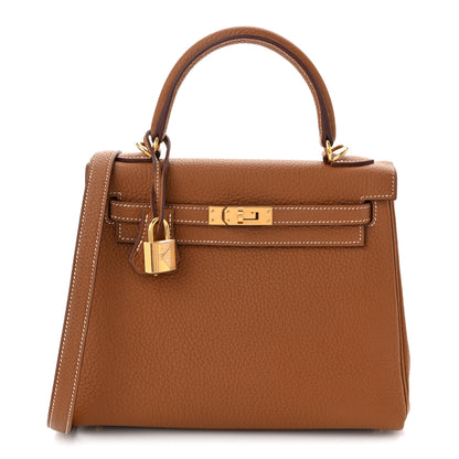 Hermes Togo Kelly Retourne 25 Gold 1 of 10