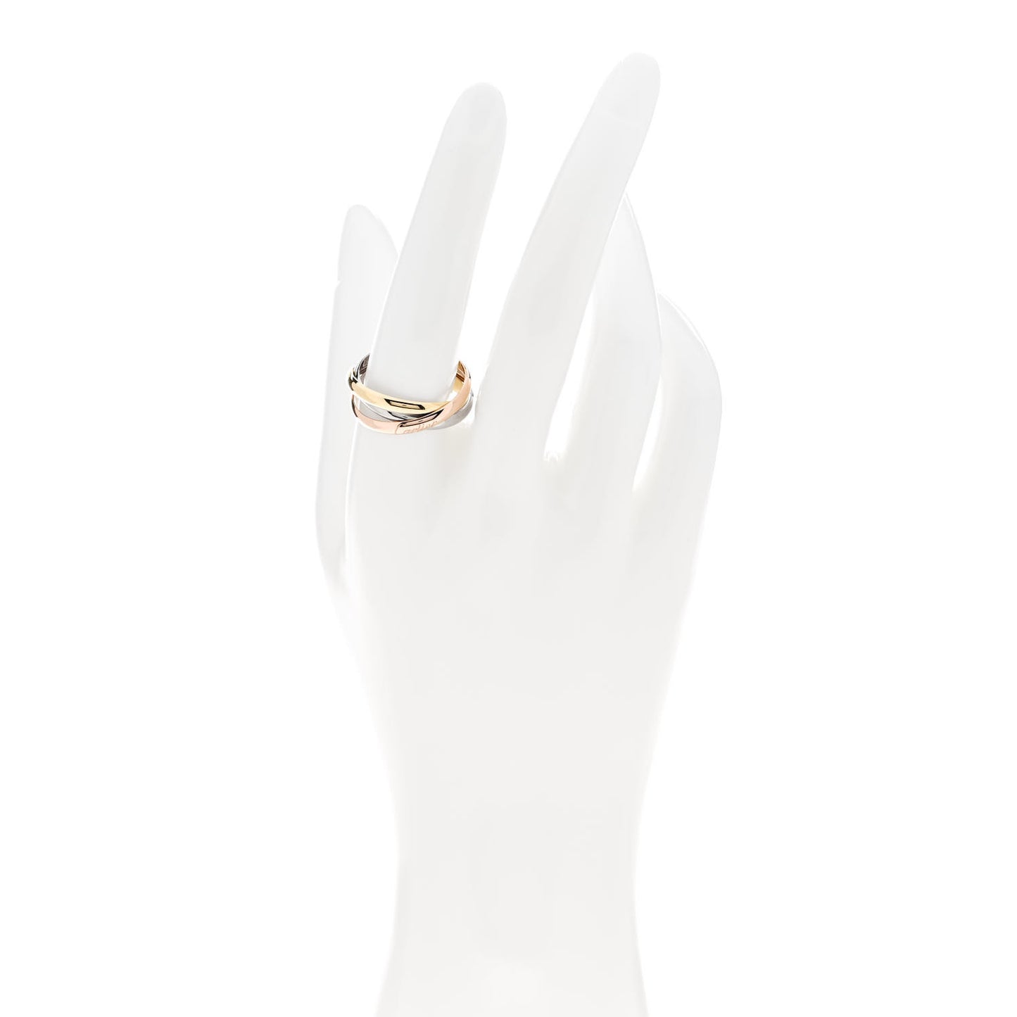 18K Pink Yellow White Gold Small Classic Trinity Ring 60 9