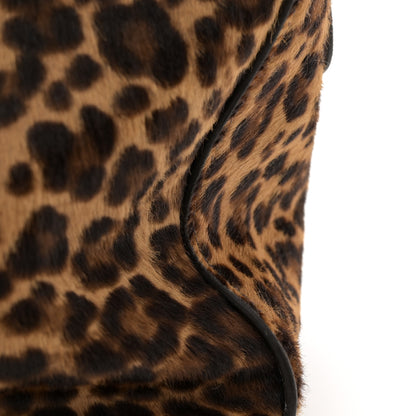 Prada Cavallino Leopard Print Twin Pocket Tote Miele Moro 13 of 14