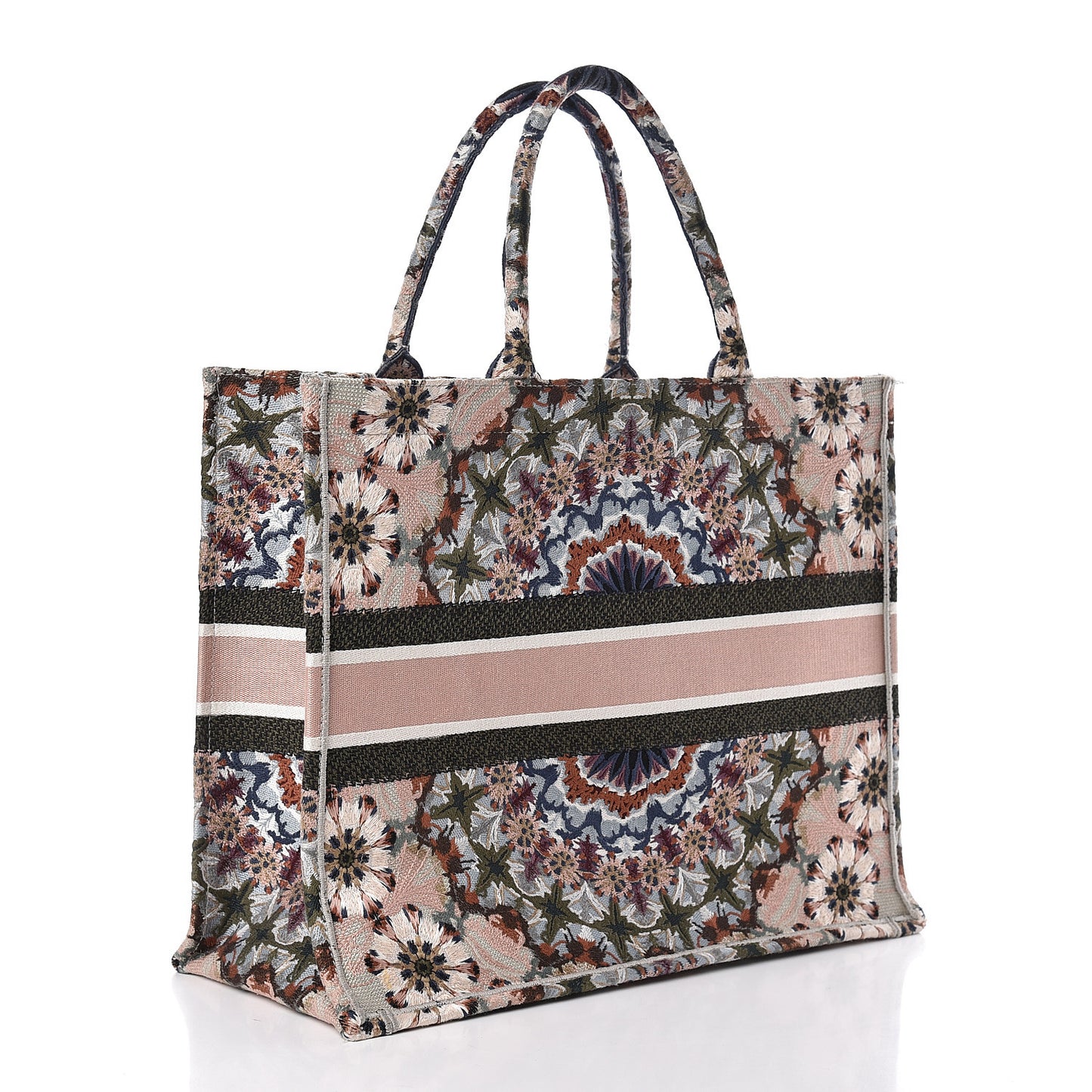 Canvas Embroidered KaleiDioroscopic Book Tote Multicolor