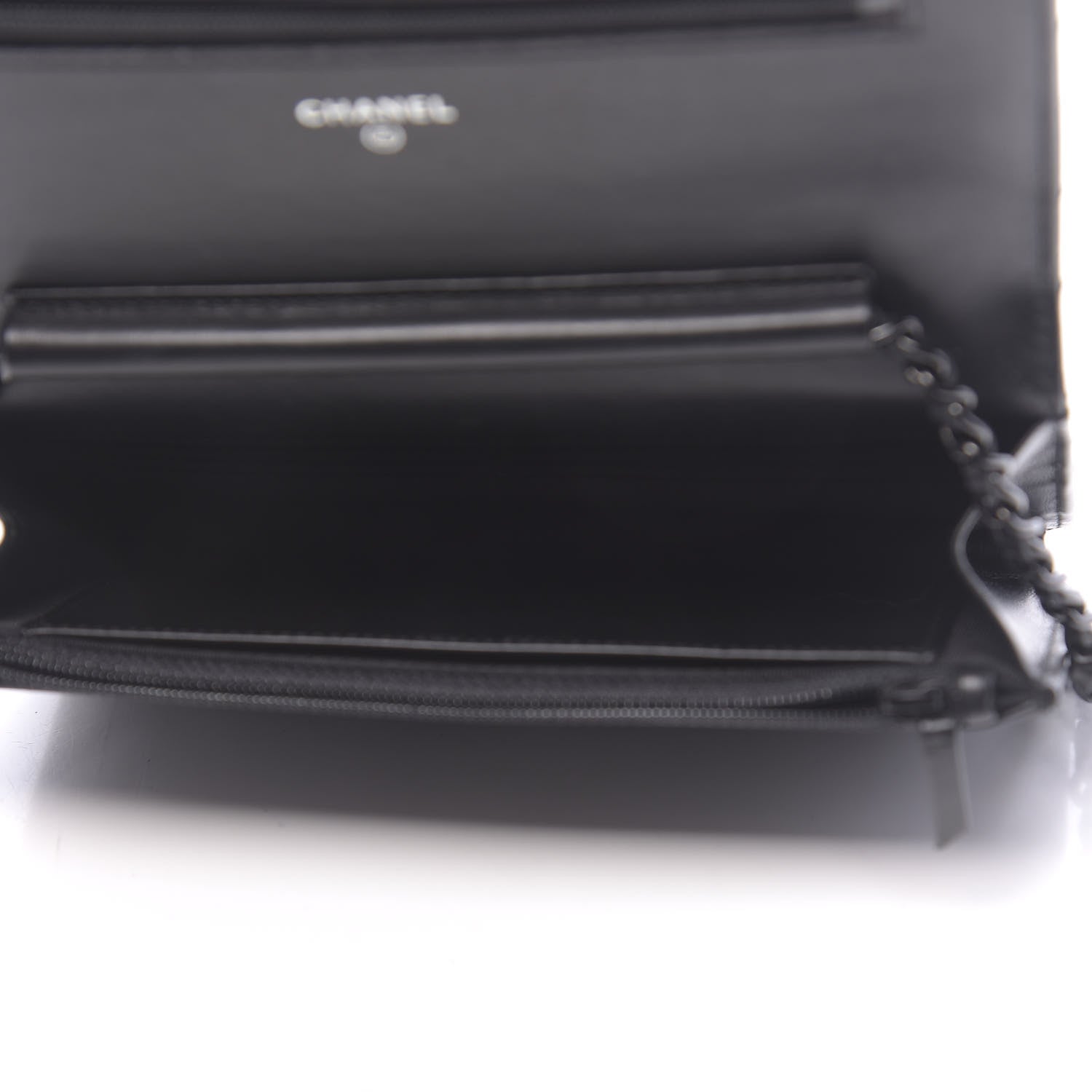 Chanel Aged Calfskin Chevron Quilted Reissue Wallet On Chain WOC So Black 5 of 11